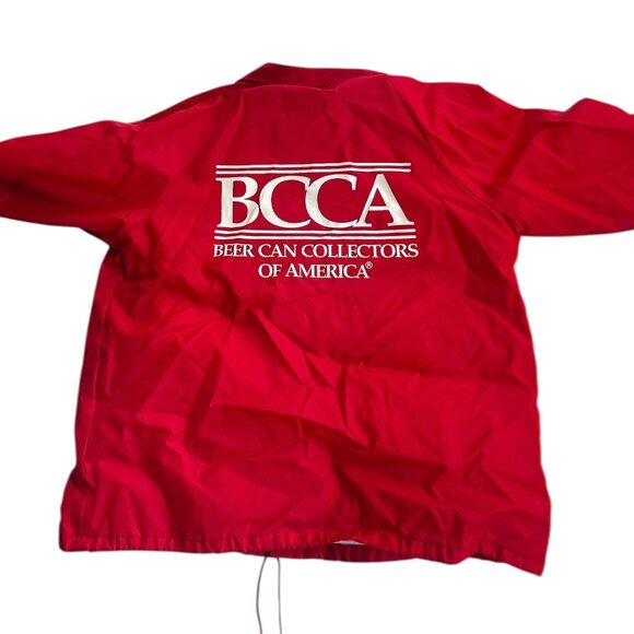 Beer Can Collectors of America Red Nylon Windbreaker Size L - Picture 1 of 8